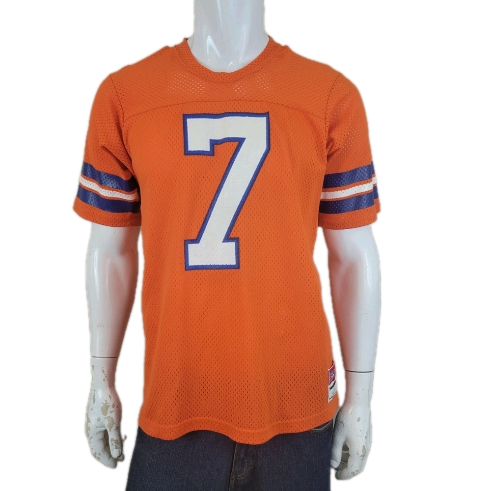 Vintage 1980’s Denver Broncos #7 JohnMitchell & Ness Orange Mesh Football Jersey
